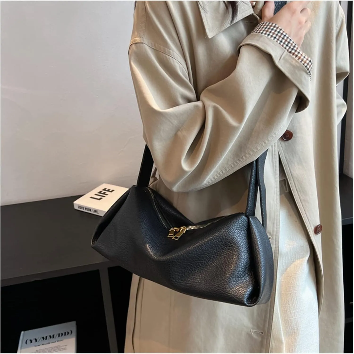 Small Bucket Crossbody Bag For Women Vintage Design Leather Handbags And Purses Womens Shoulder Bag