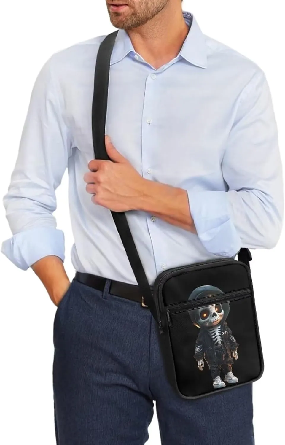 Small Crossbody Shoulder Bags Polyester Satchel Messenger Sling Purse Bag for Women Men