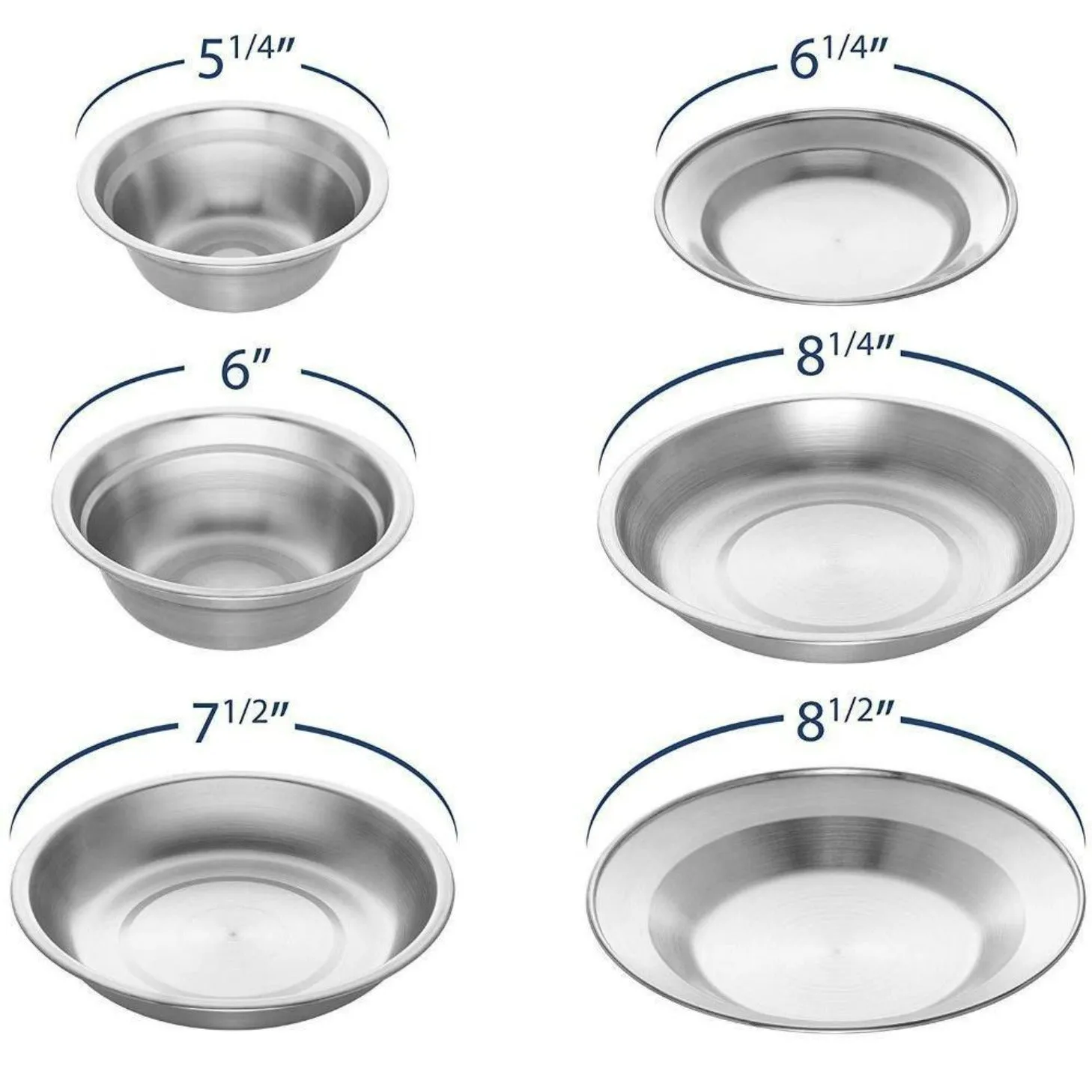 Stainless Steel Plates and Bowls Camping Dinnerware Set for Kids and Adults with Travel Kit