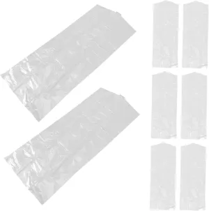STOBAZA 30Pcs Reusable Clear Garment Bags for Hanging Clothes Lightweight Transparent Covers for Dresses Suits Coats and Jackets Storage for Home and Travel