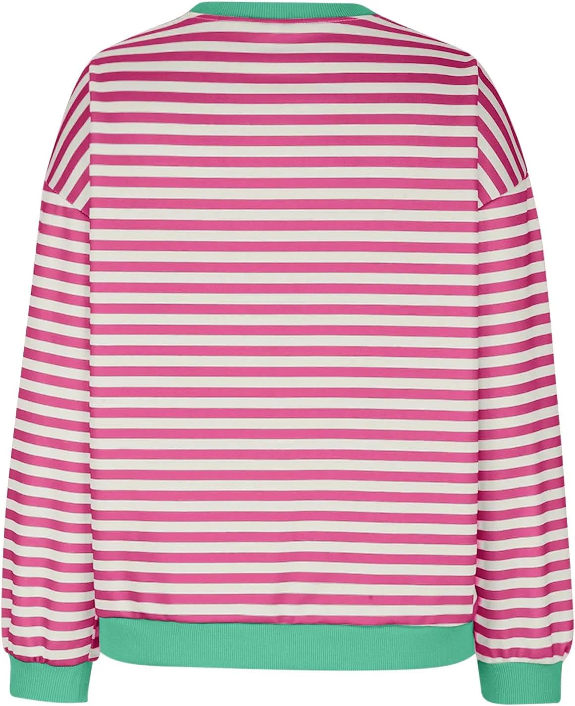 Striped Sweatshirt For Women 2024 Cute Fall Fashion Oversized Long Sleeve Crewneck Pullover Tops Teens y2k Outfits