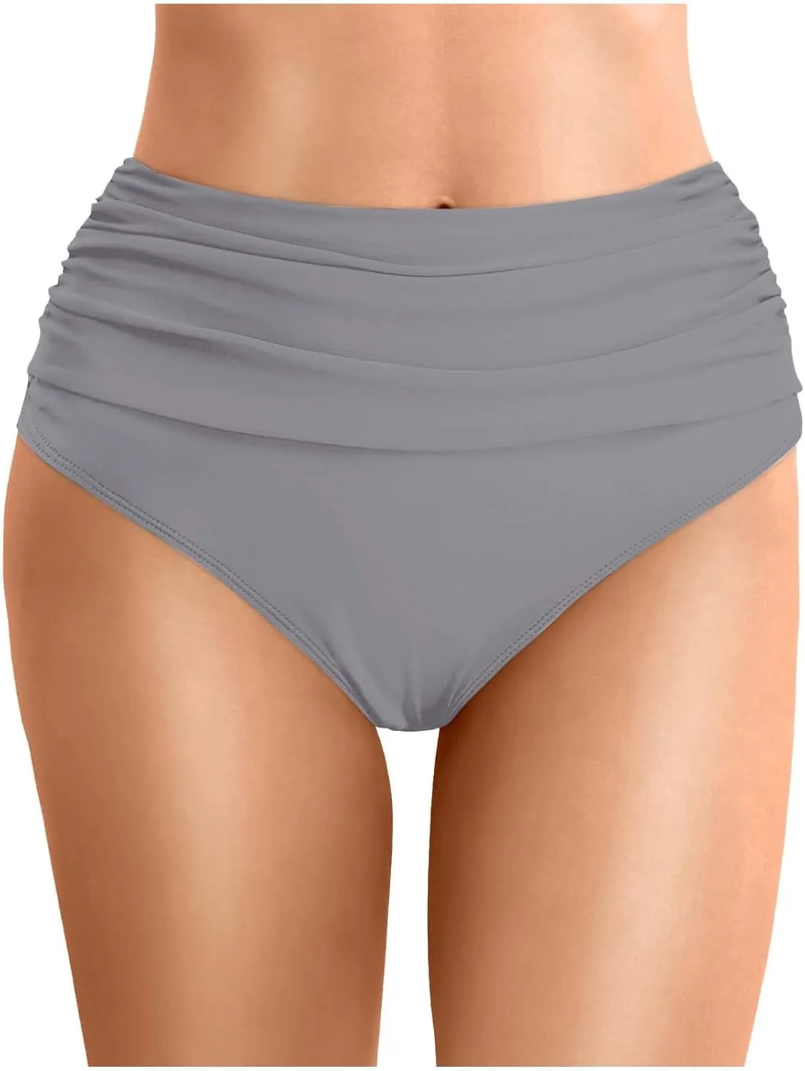 Swim Shorts Women High Waisted Bikini Bottom Ruched Bathing Suit Swim Bottom