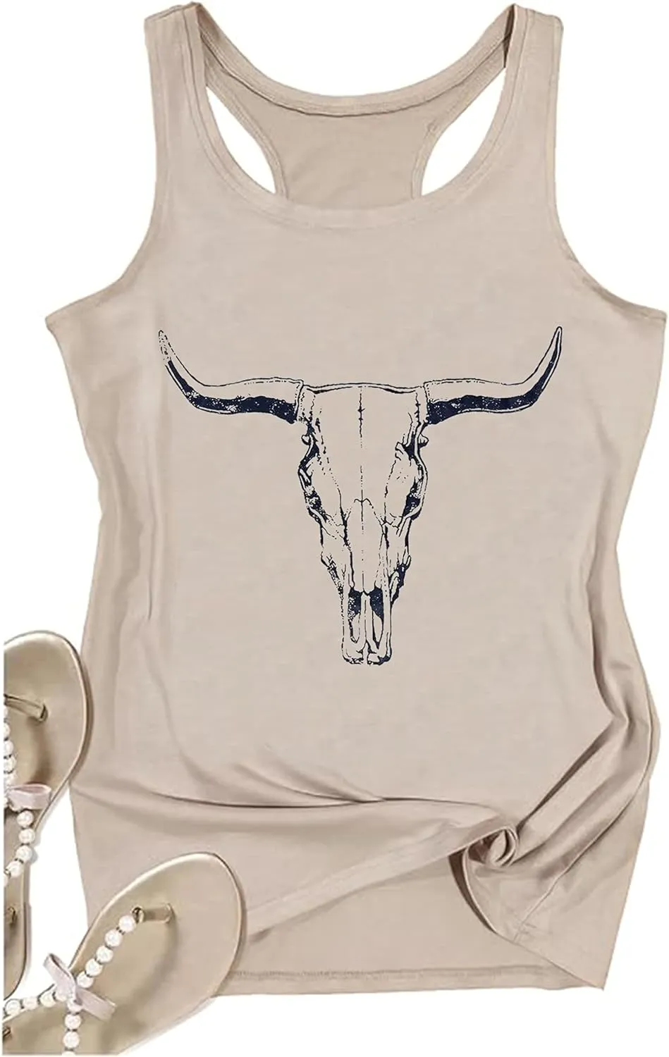 Tank Tops for Women 2025 Summer Basic Gym Racerback Tops Beach Vacation Graphic Tee Shirts Yoga Workout Camisole Outfits