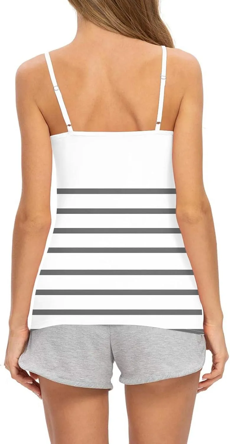 Tank Tops for Women 2025 Summer Loose Fit Spaghetti Straps Cami Top Scoop Neck Flowy Workout Sleeveless Shirts
