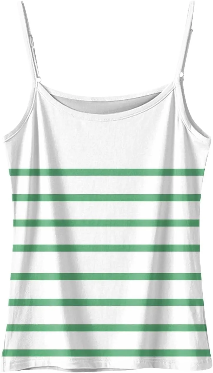 Tank Tops for Women 2025 Summer Loose Fit Spaghetti Straps Cami Top Scoop Neck Flowy Workout Sleeveless Shirts