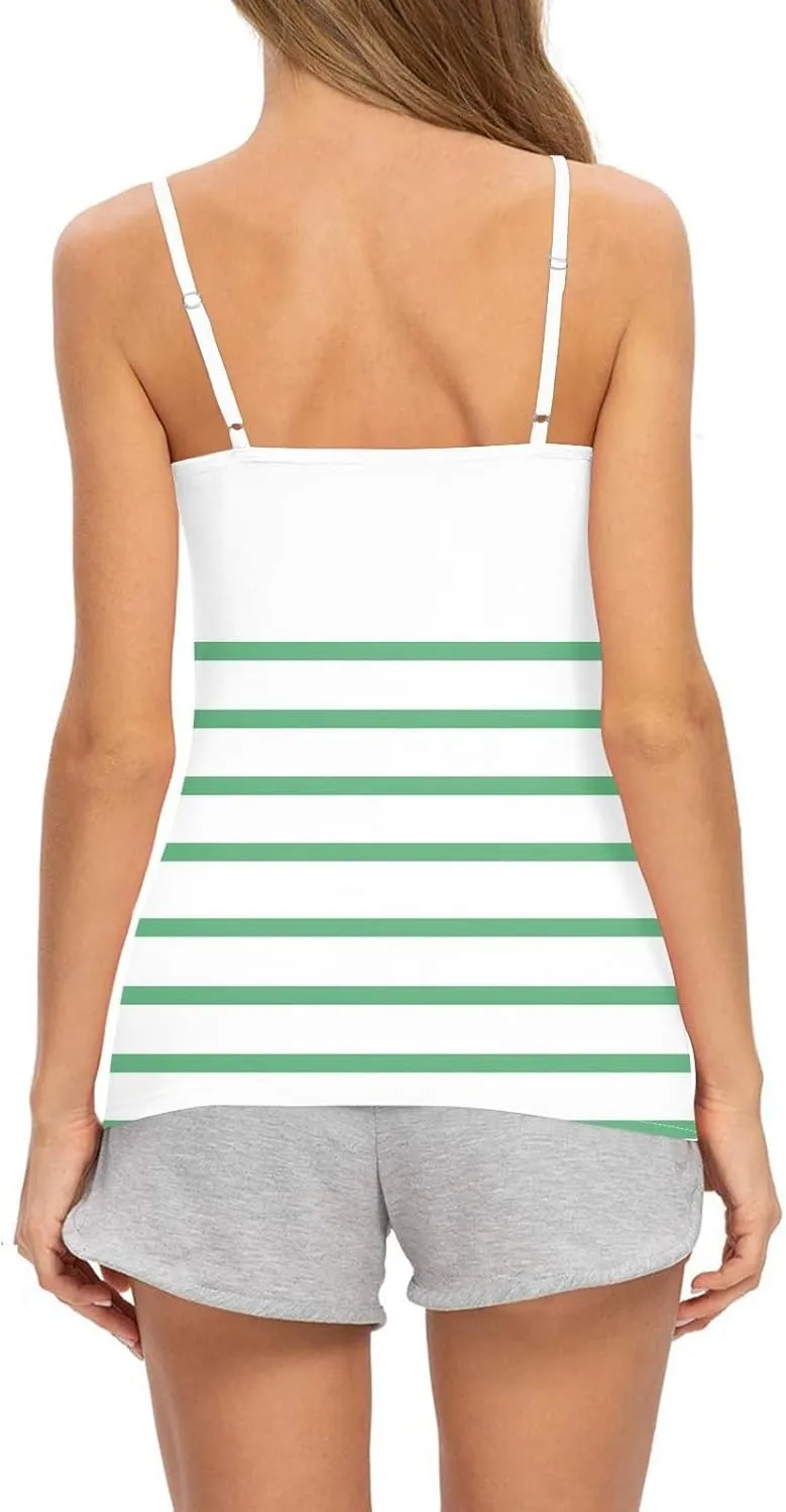 Tank Tops for Women 2025 Summer Loose Fit Spaghetti Straps Cami Top Scoop Neck Flowy Workout Sleeveless Shirts