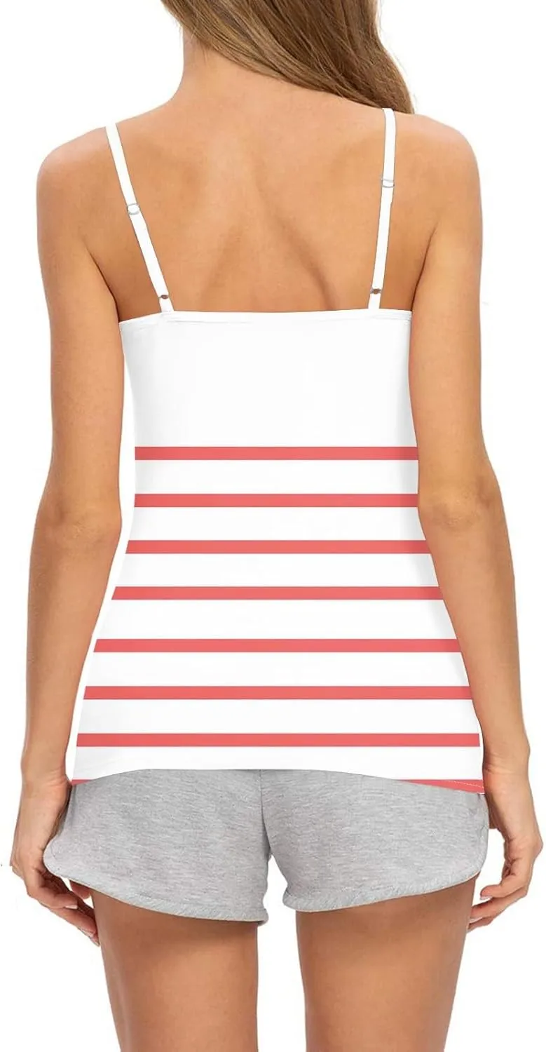 Tank Tops for Women 2025 Summer Loose Fit Spaghetti Straps Cami Top Scoop Neck Flowy Workout Sleeveless Shirts