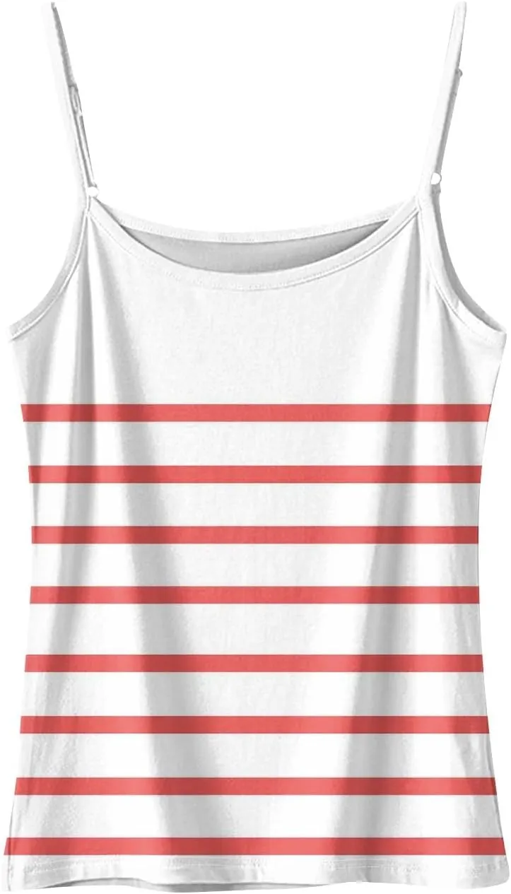 Tank Tops for Women 2025 Summer Loose Fit Spaghetti Straps Cami Top Scoop Neck Flowy Workout Sleeveless Shirts