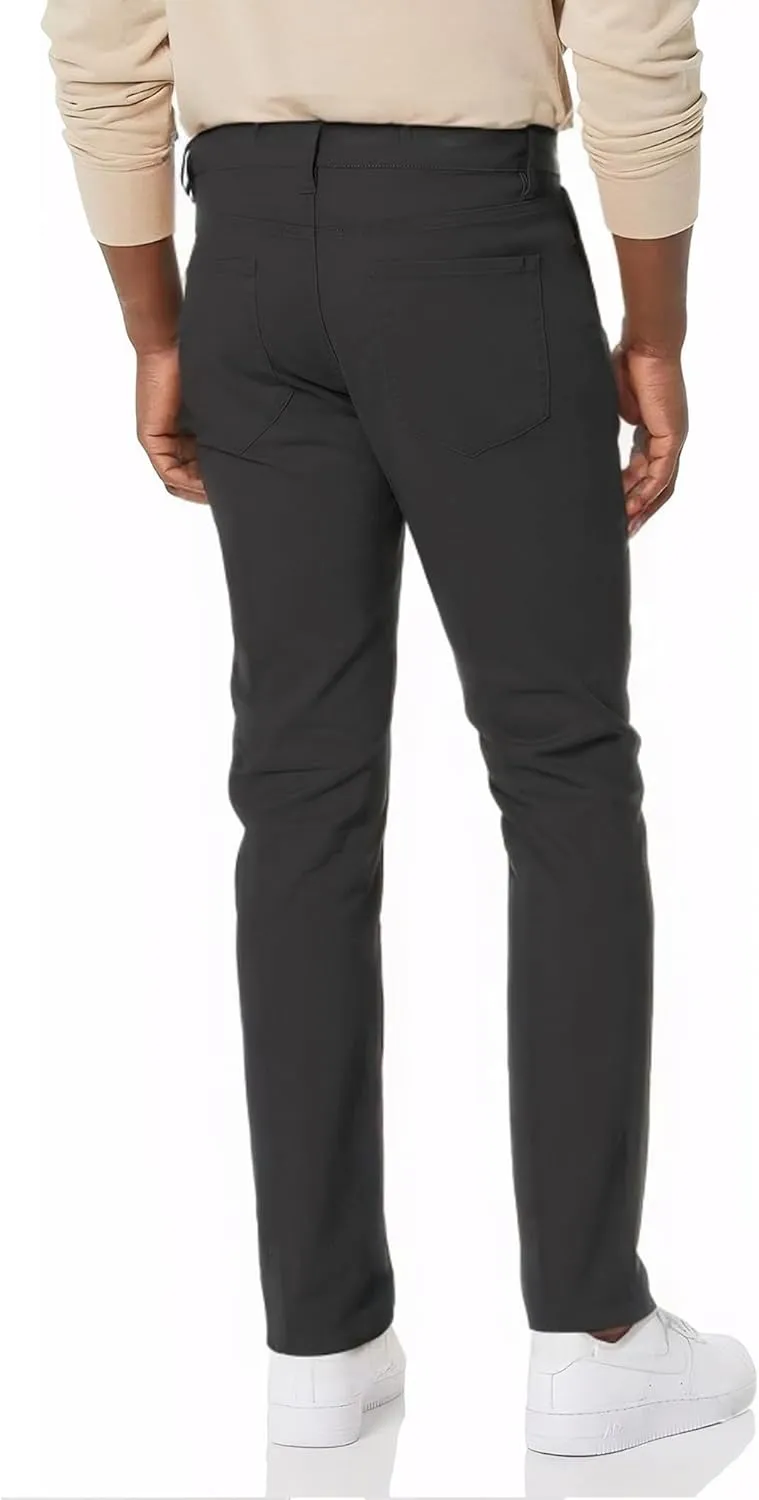 TEGIAS Men's Slim-Fit Stretch Plaid Jean Classic Comfort Regular Fit