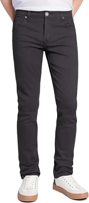 TEGIAS Men's Slim-Fit Stretch Plaid Jean Classic Comfort Regular Fit