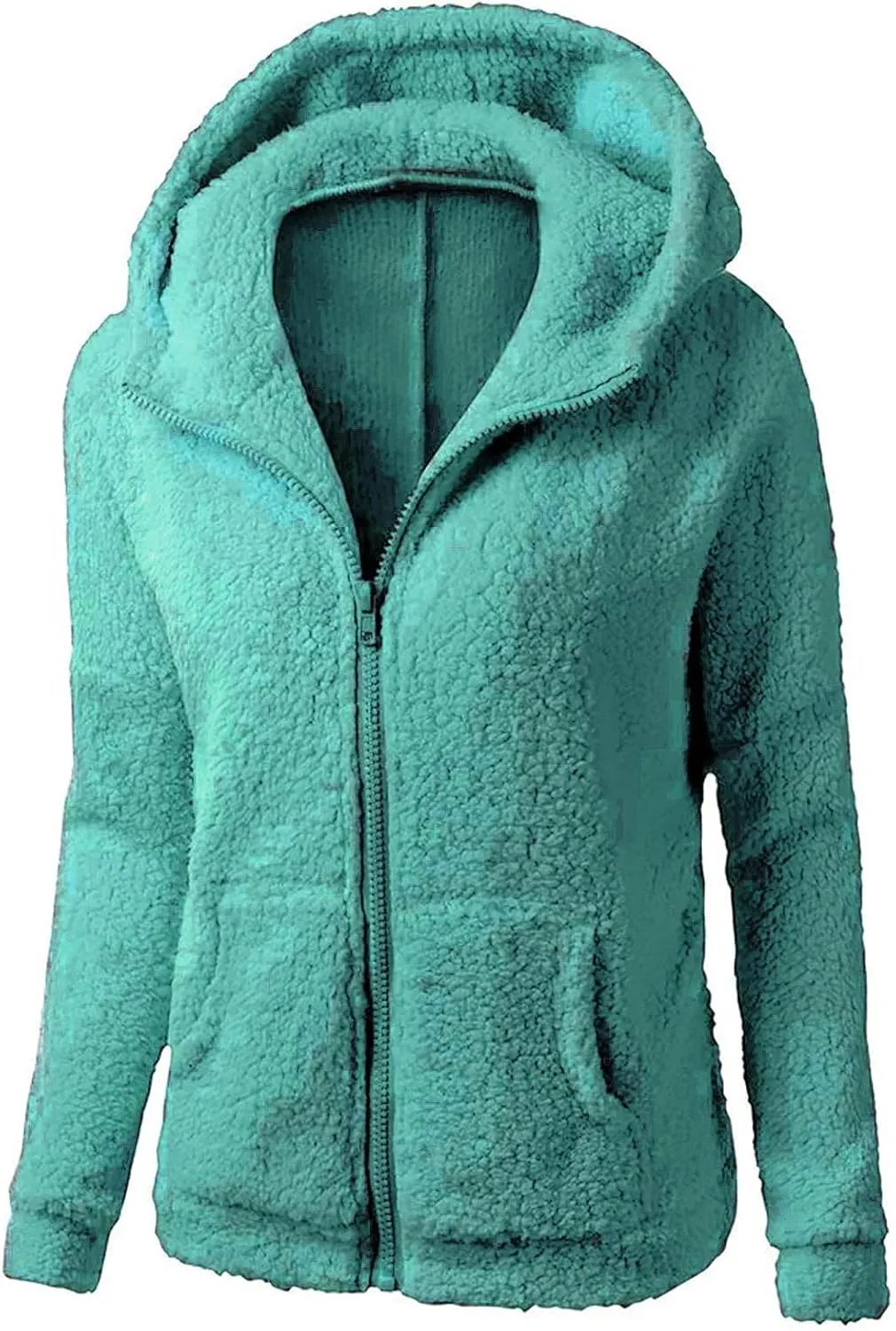 TIMIFIS Oversized Sherpa Jacket Women Winter Fleece Hoodies Fashion Zipper Fuzzy Coats Soft Warm Outerwear with Pockets