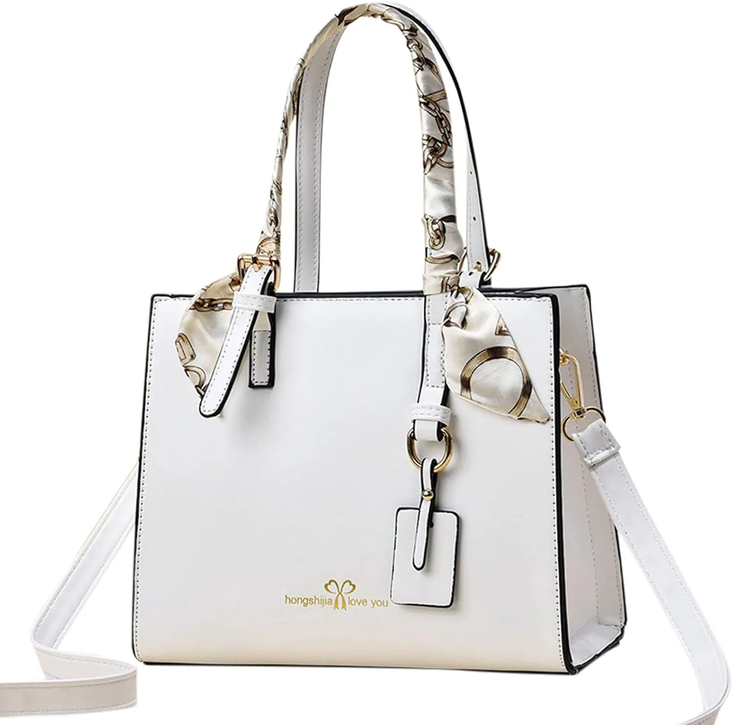 Today Daily Deals Tote Bag For Women Scarf Handle Handbags Ladies Purse Satchel Shoulder Bags Leather Bag For Mom Travel L