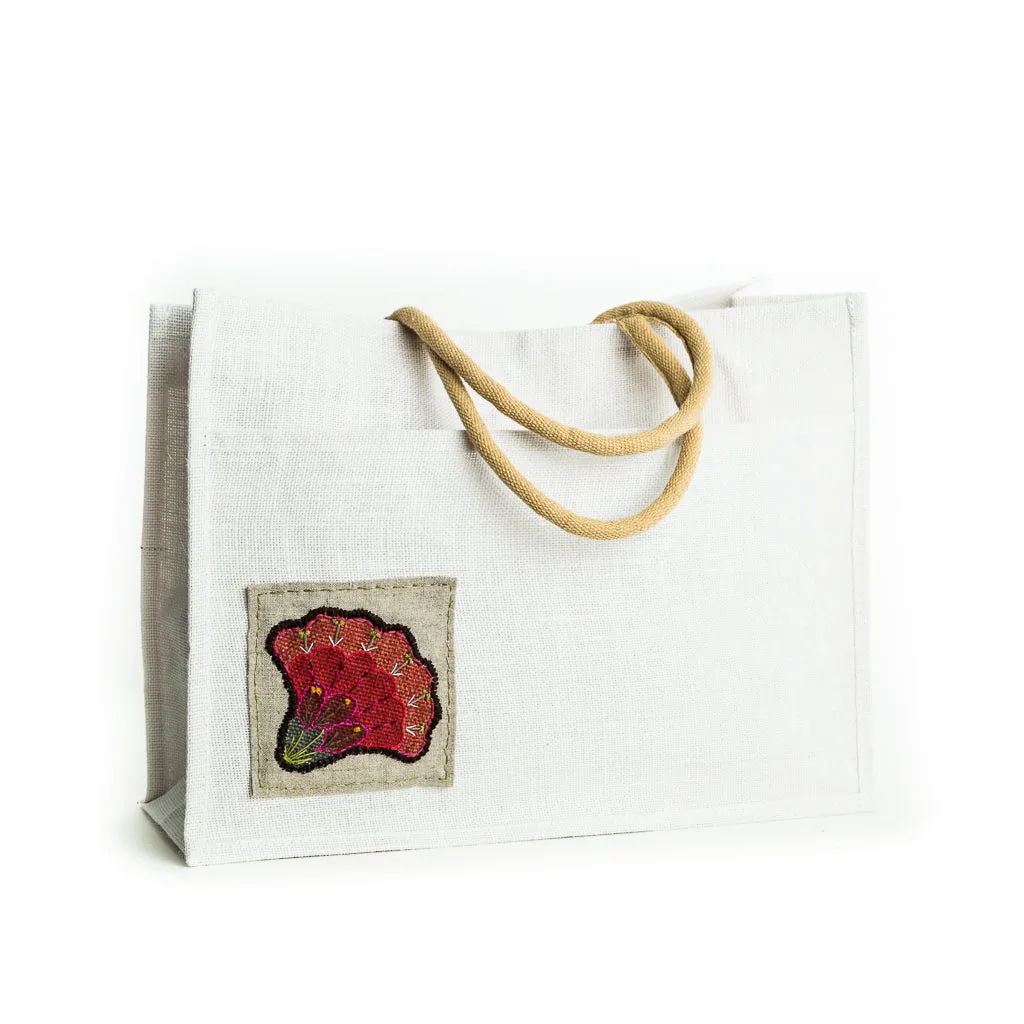 Tori Jute Bag- White