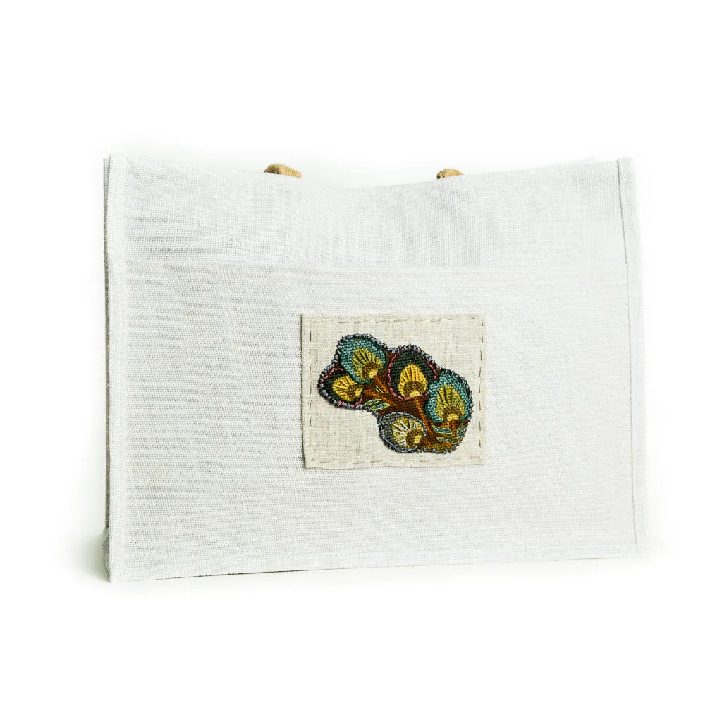 Tori Jute Bag- White
