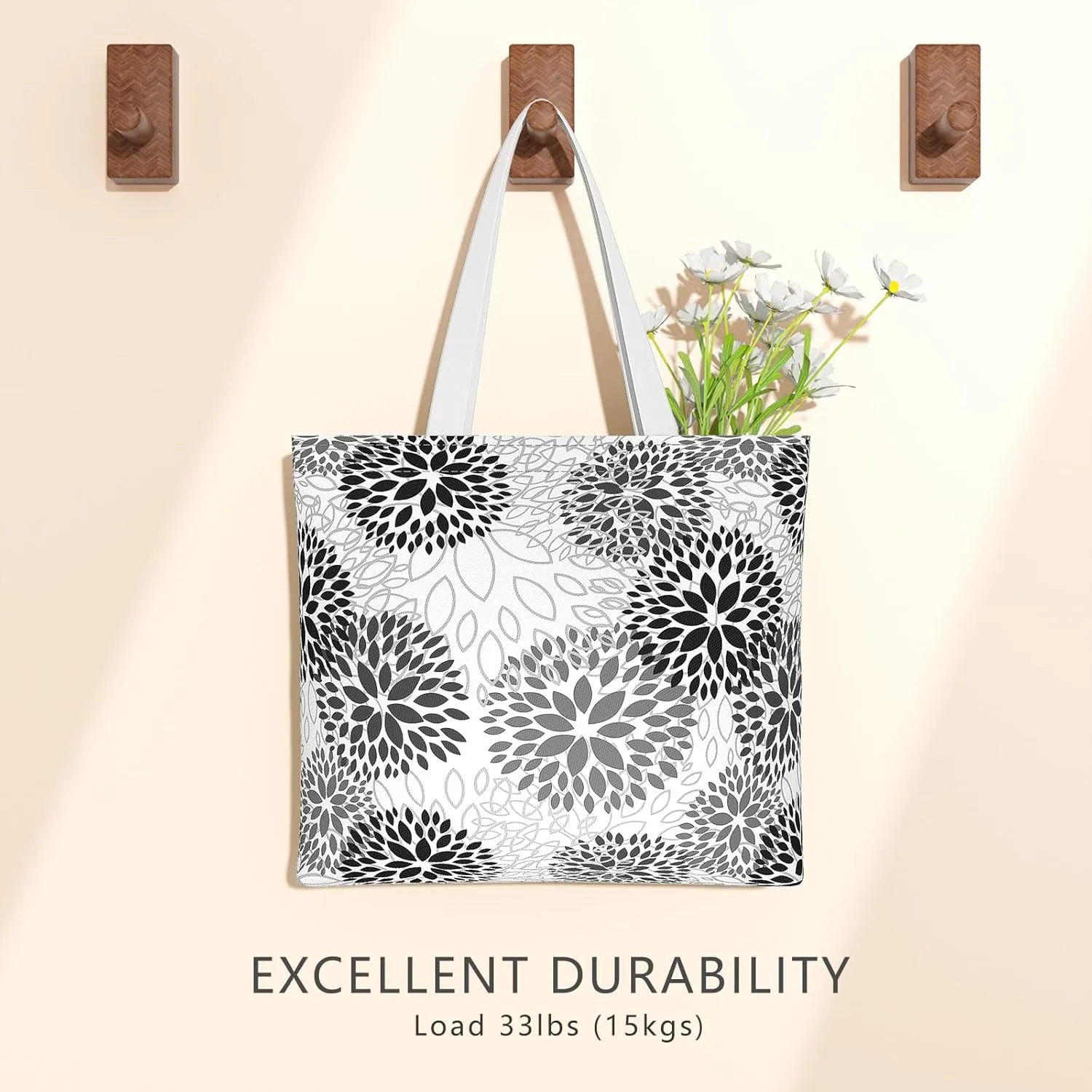 Tote Bag, Canvas Tote Bag for Women, Large Lightweight Reusable Canvas Handbags, Cotton Folding Shoulder Cloth Handbag