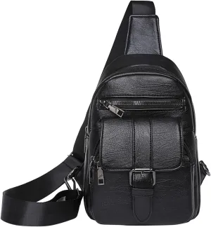 Tote Bag For Women And Men Chest Bag Sling Bag Small Crossbody Pu Leather Satchel Daypack Fashion Shoulder Strap Bags W