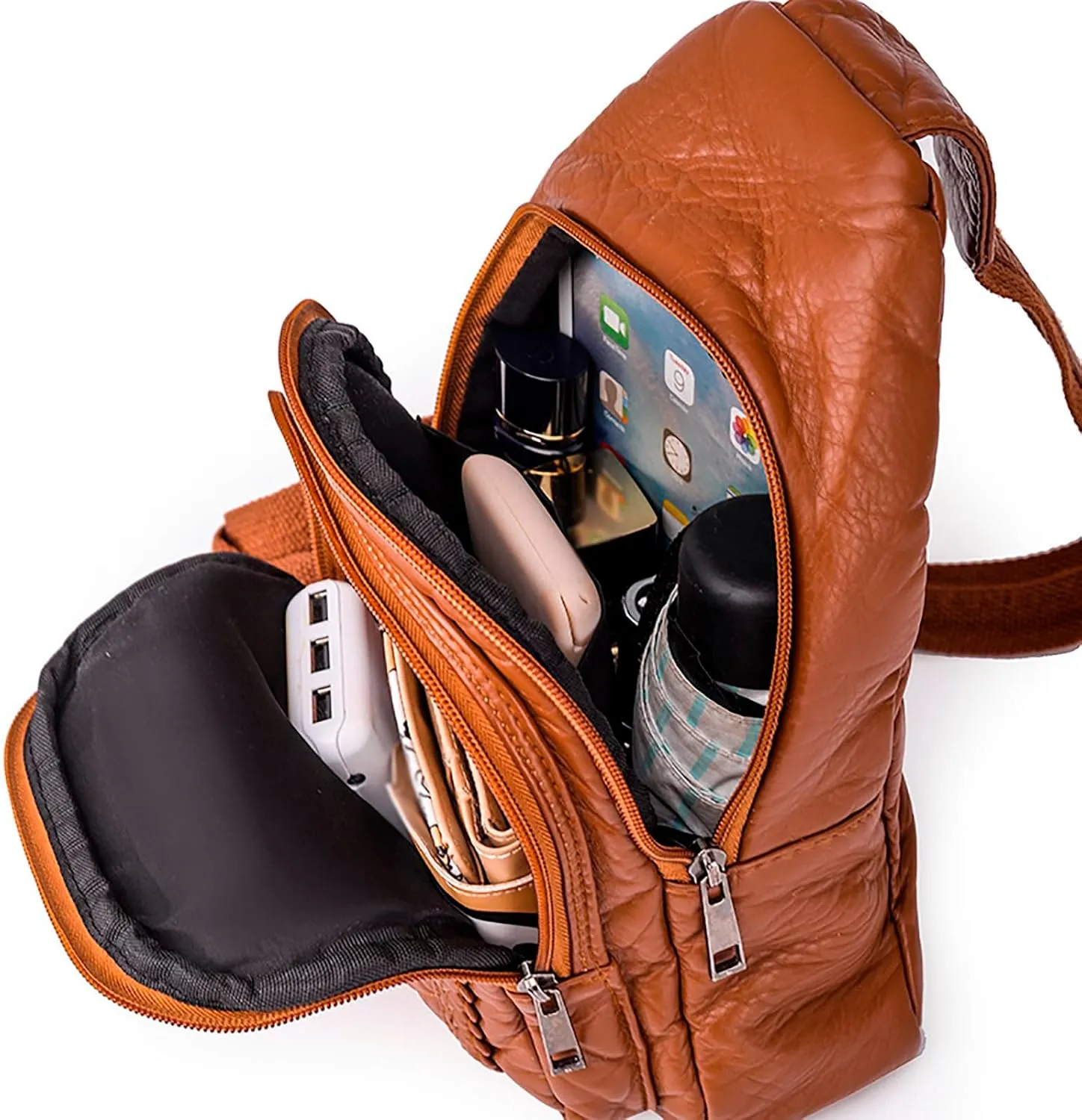 Tote Bag For Women Retro Chest Bag Sling Bag Small Crossbody Pu Leather Satchel Day pack Fashion Shoulder Outdoor Bags P