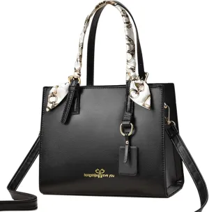 Tote Bag For Women Scarf Handle Handbags Ladies Purse Satchel Shoulder Bags Leather Bag For Mom Travel Y