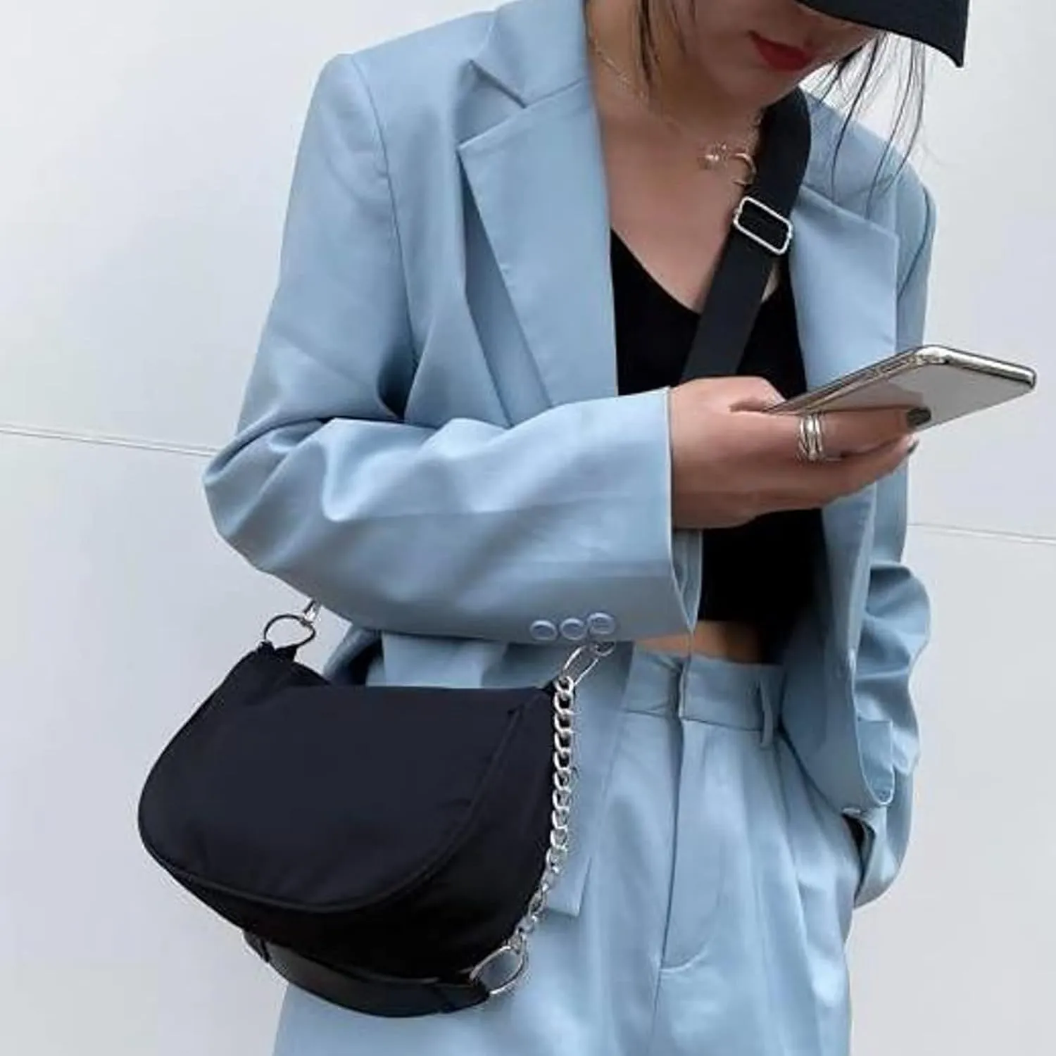 Tote Bag for Women Top Handle Satchel Purse Hobo, Silver