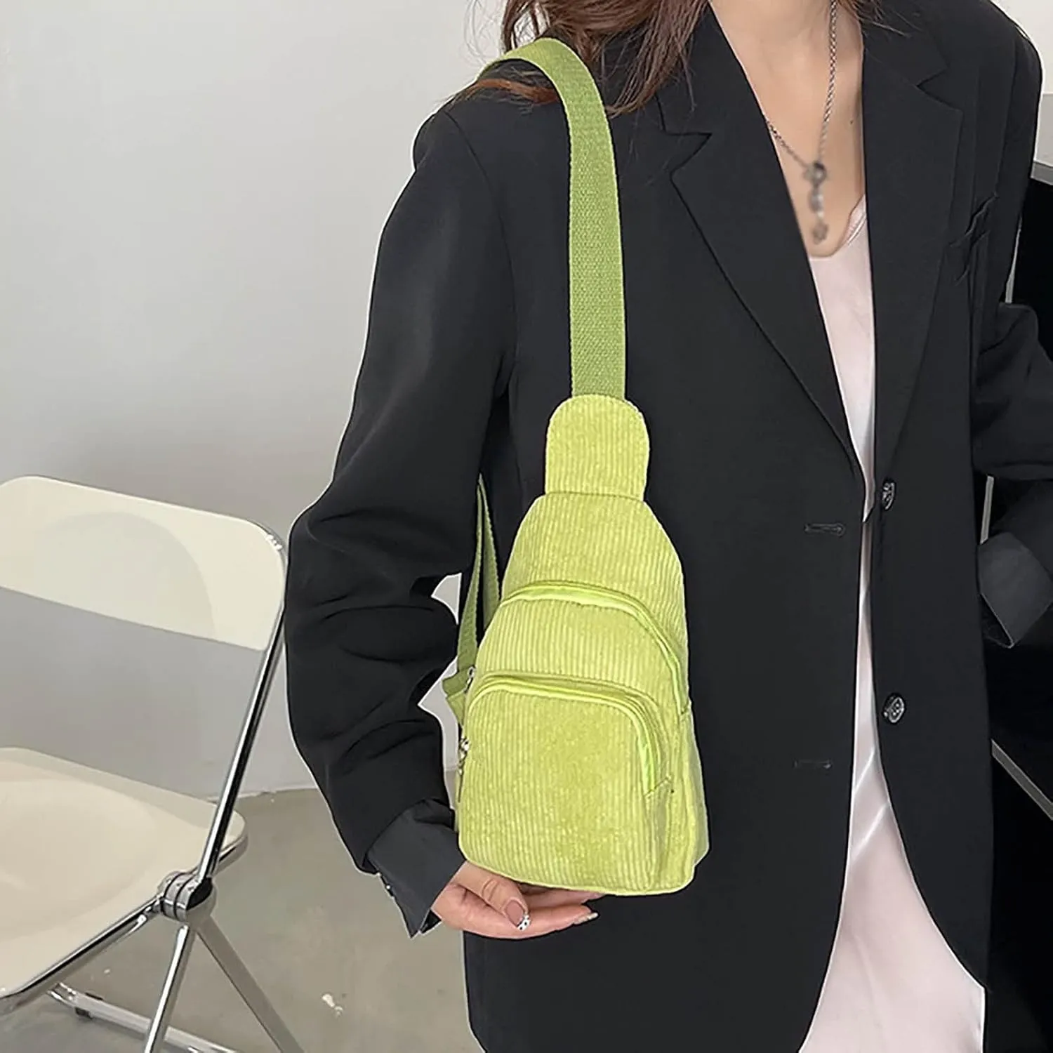 Tote Bag For Women Unisex Mini Y2K Corduroy Sling Bag Woman Shoulder Bag Chest Bag Purse Bag Package For Outdoor Sport
