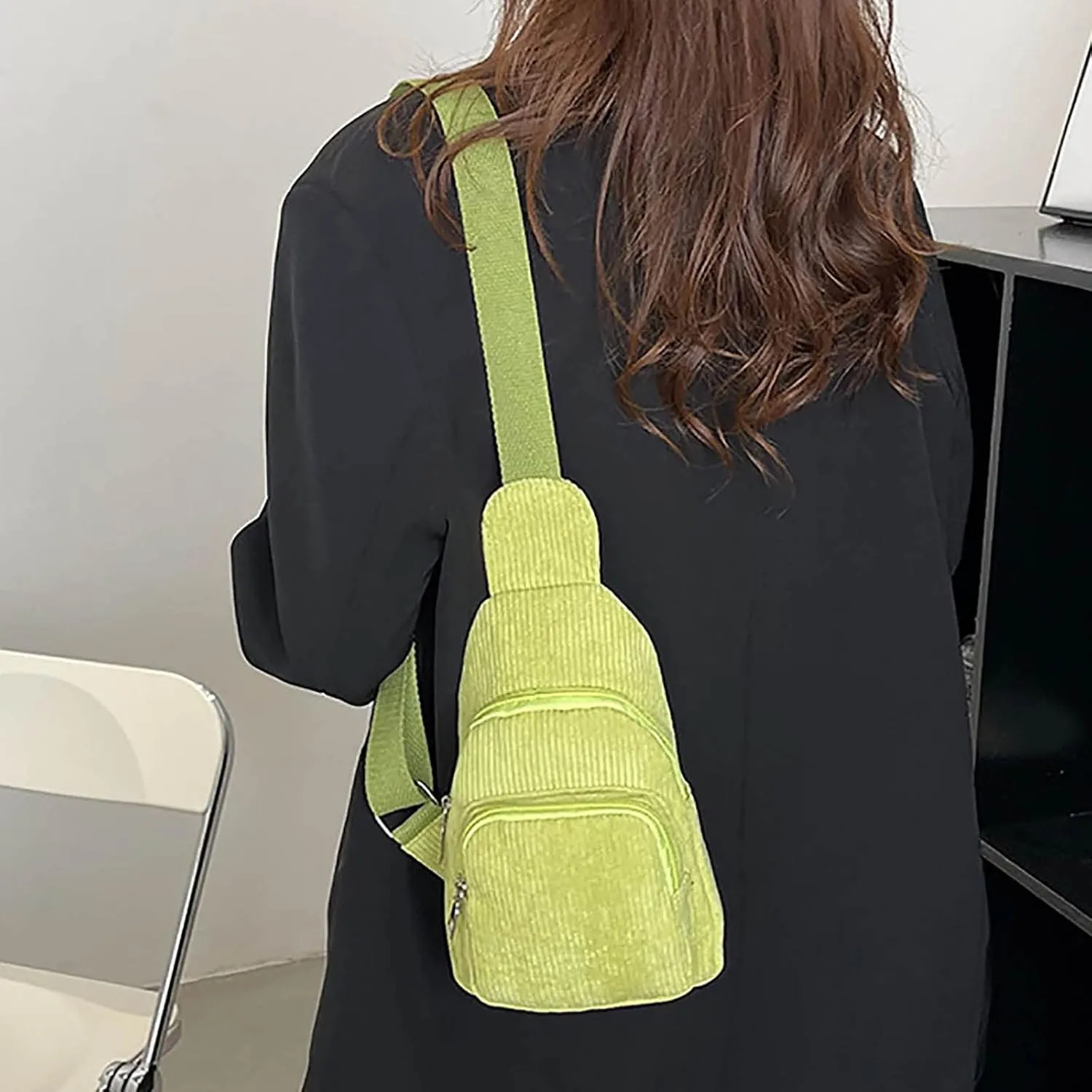 Tote Bag For Women Unisex Mini Y2K Corduroy Sling Bag Woman Shoulder Bag Chest Bag Purse Bag Package For Outdoor Sport