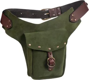 Tote Bag For Women Vintage Medieval Waist Pack Bag Leather Small Purse Leather Sporting Riding Hip Fanny Waist Cos Play M