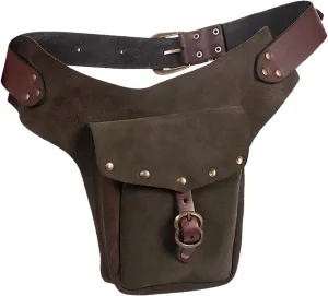 Tote Bag For Women Vintage Medieval Waist Pack Bag Leather Small Purse Leather Sporting Riding Hip Fanny Waist Cos Play Y