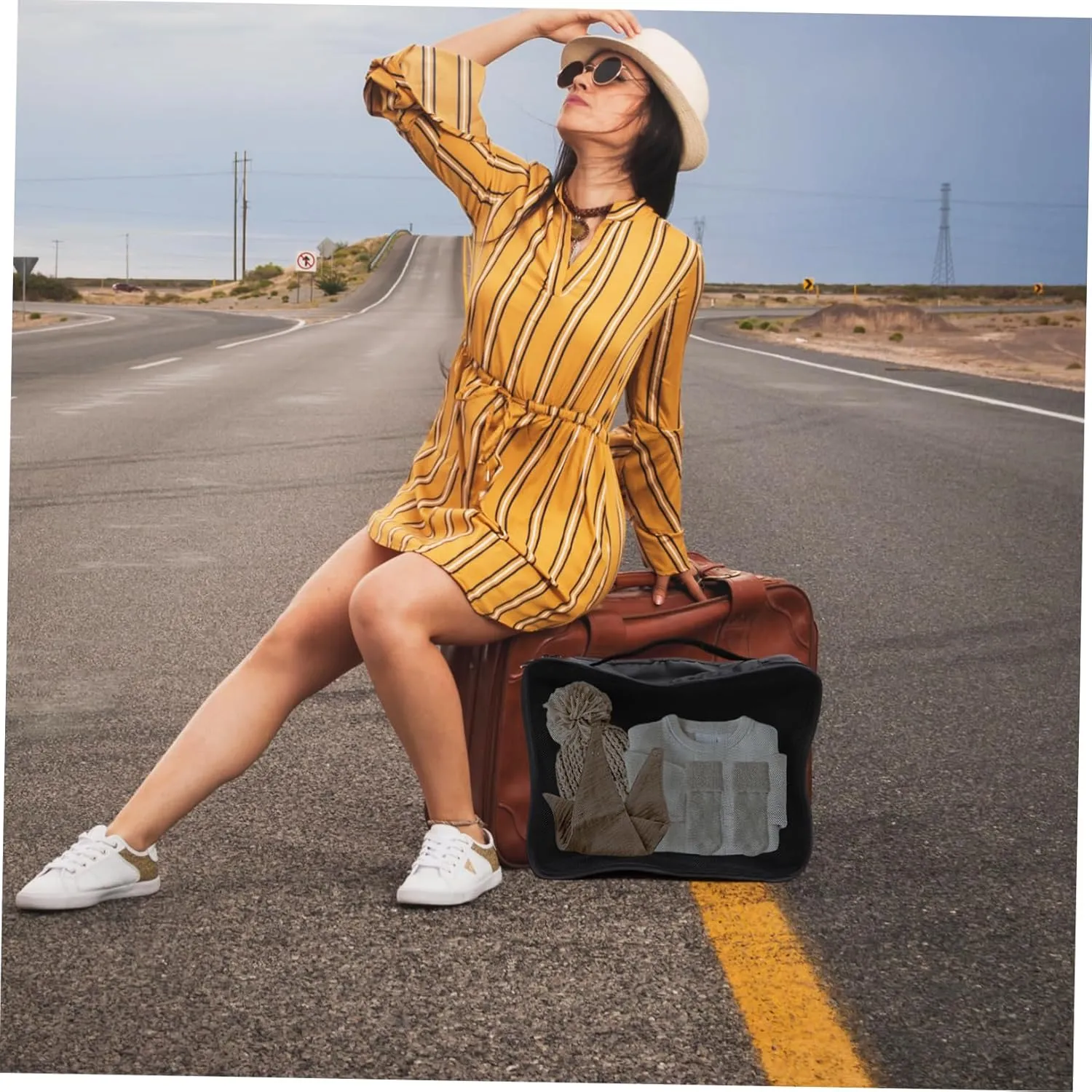 Travel Essentials 7pcs Packing Cubes Set Suitcase Organizer Bags Pouches for Luggage and Camping