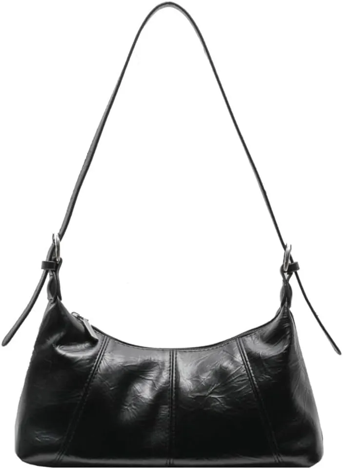 Trendy Dumpling Shoulder Bags for Women Small Vegan Leather Crossbody Totes Purse Soft Handbag Ladies Satchels