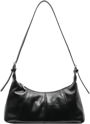 Trendy Dumpling Shoulder Bags for Women Small Vegan Leather Crossbody Totes Purse Soft Handbag Ladies Satchels