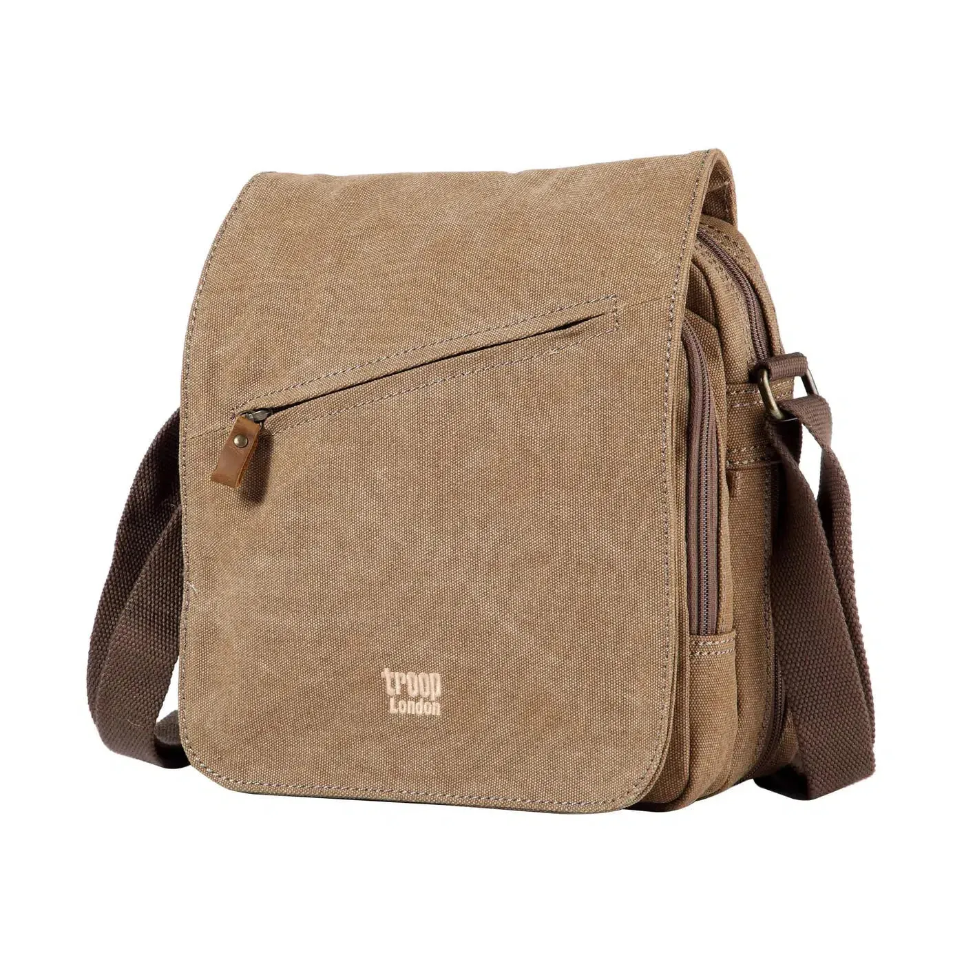 Troop Canvas Flap-Over Shoulder Bag
