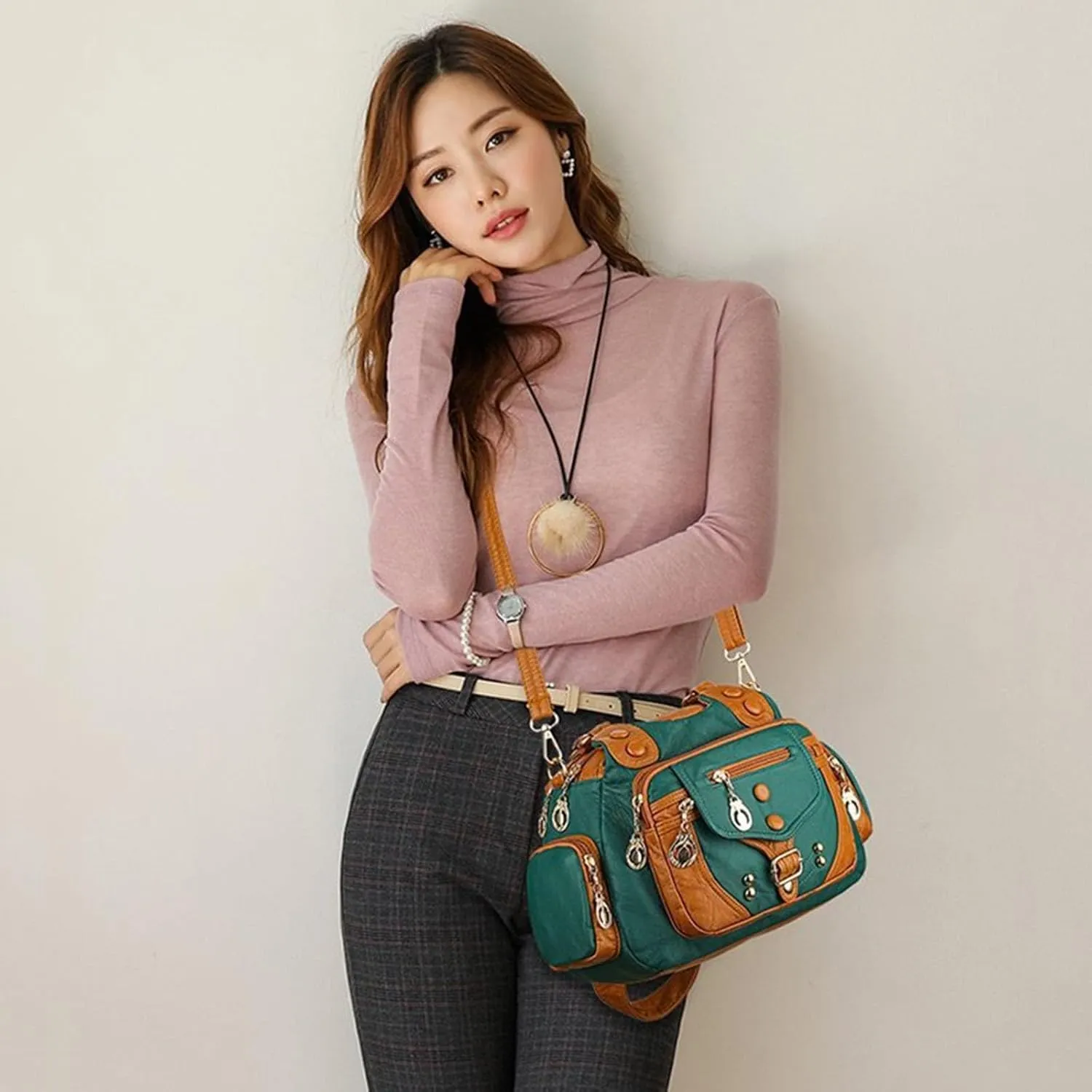 Unisex Hobo Hobo Bags for Women Purses Soft Leather Shoulder Handbags Crossbody Satchel Bag