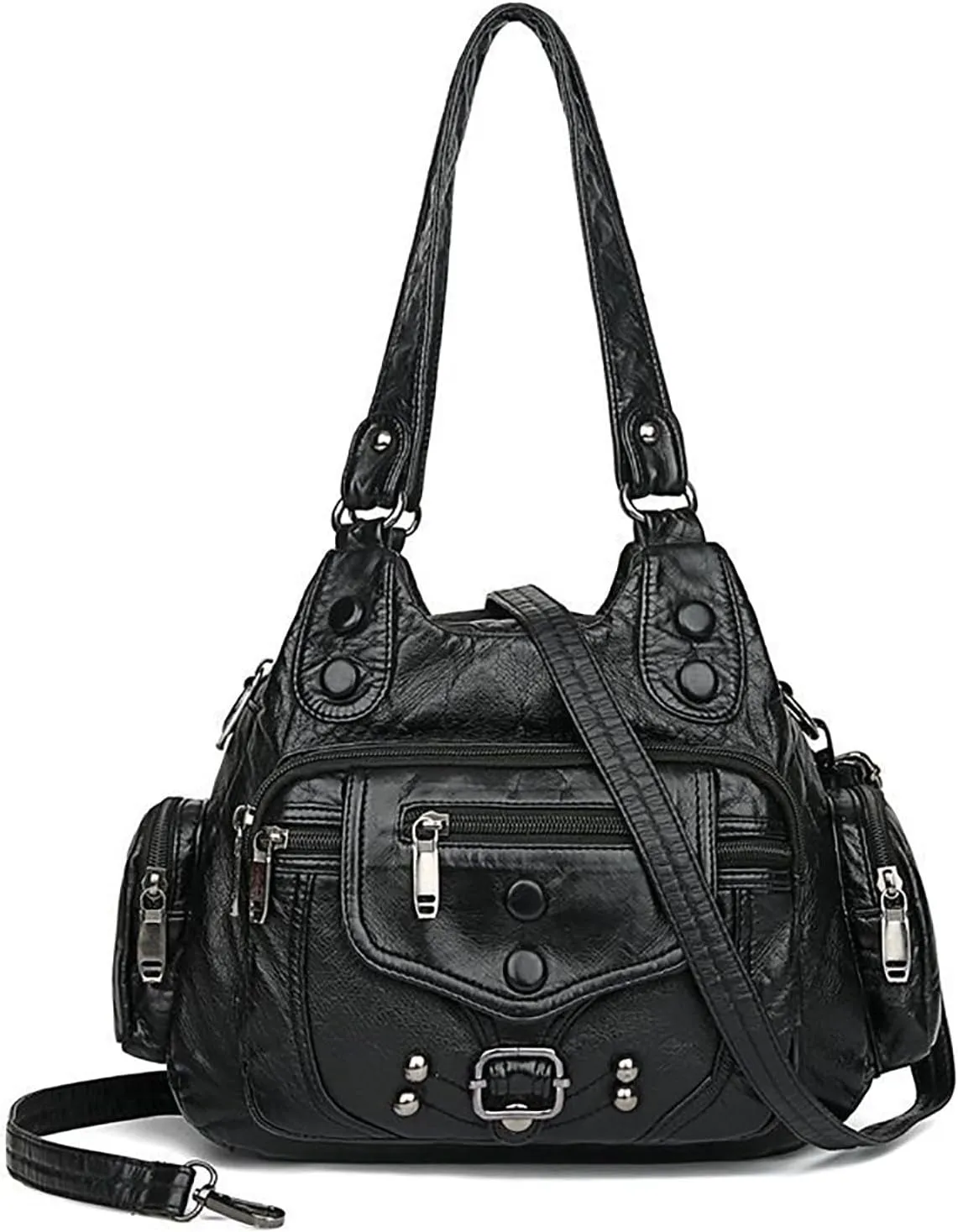 Unisex Hobo Hobo Bags for Women Purses Soft Leather Shoulder Handbags Crossbody Satchel Bag