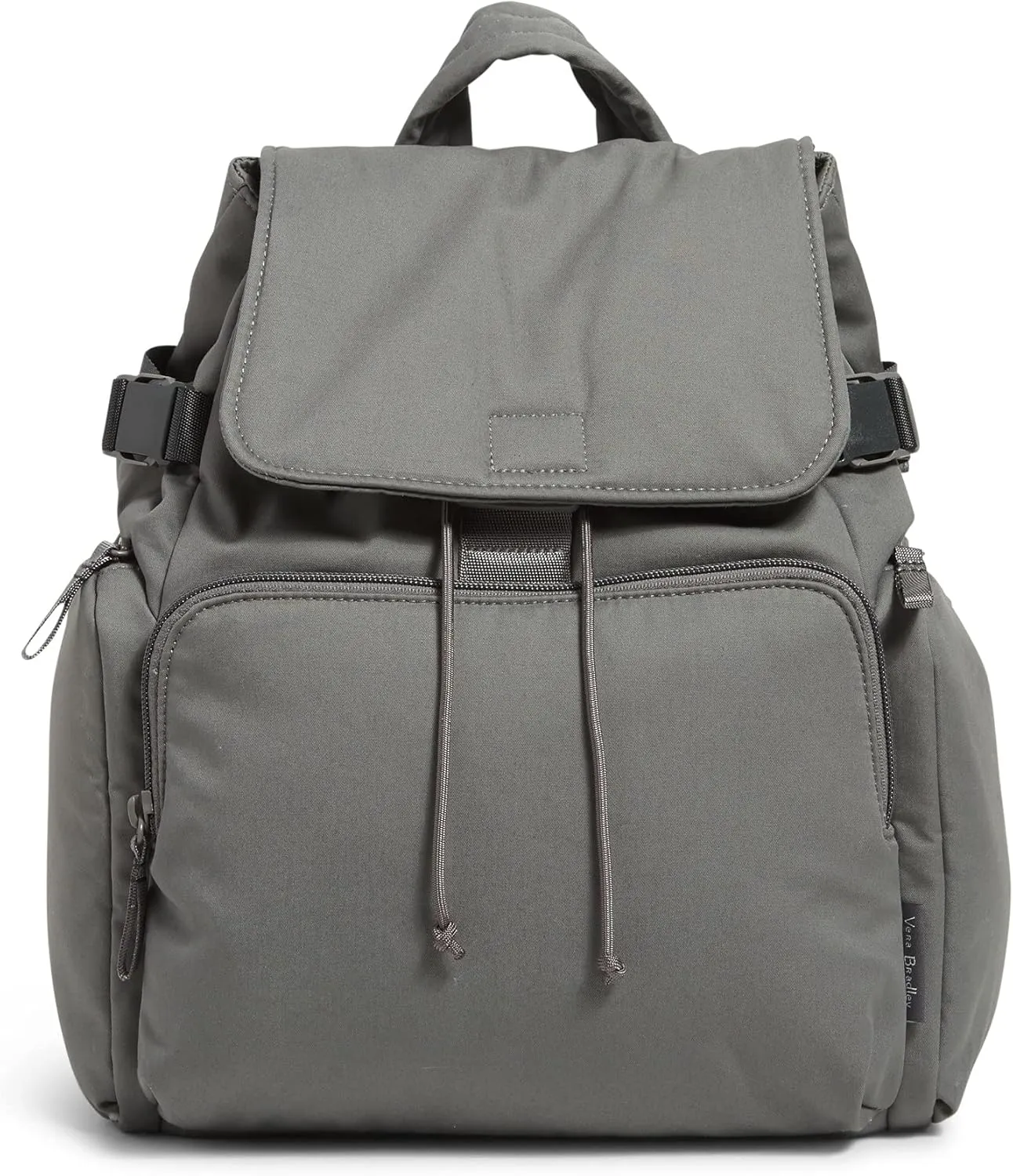 Vera Bradley Women's Cotton Utility Backpack, Galaxy Gray - Recycled Cotton, One Size