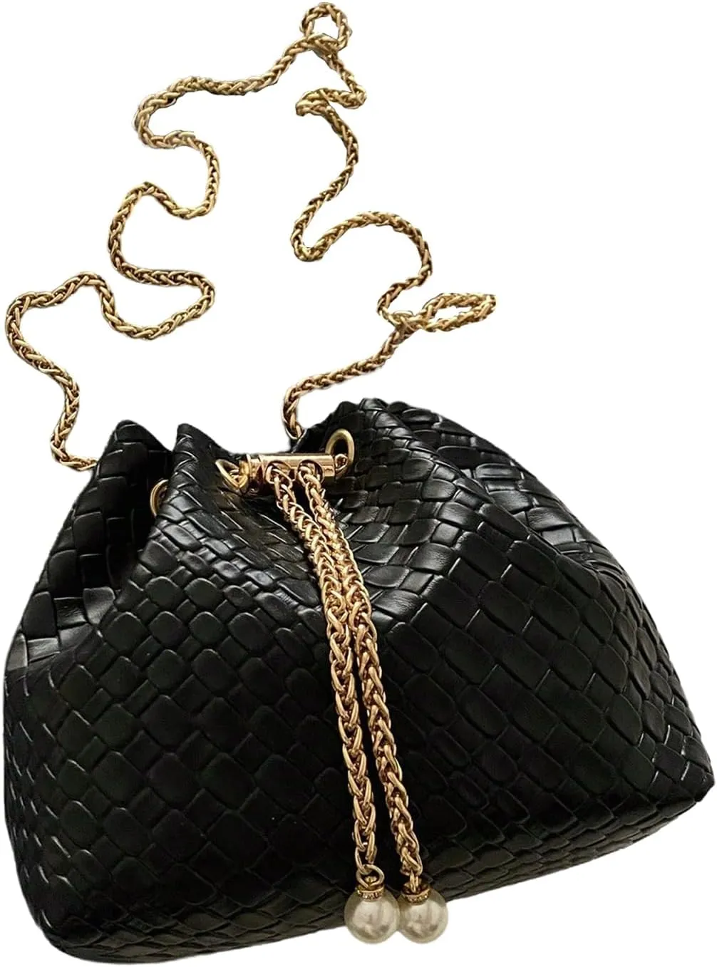 Verdusa Mini Plaid Print Drawstring Tote Bags Casual Handbags Retro Handbag