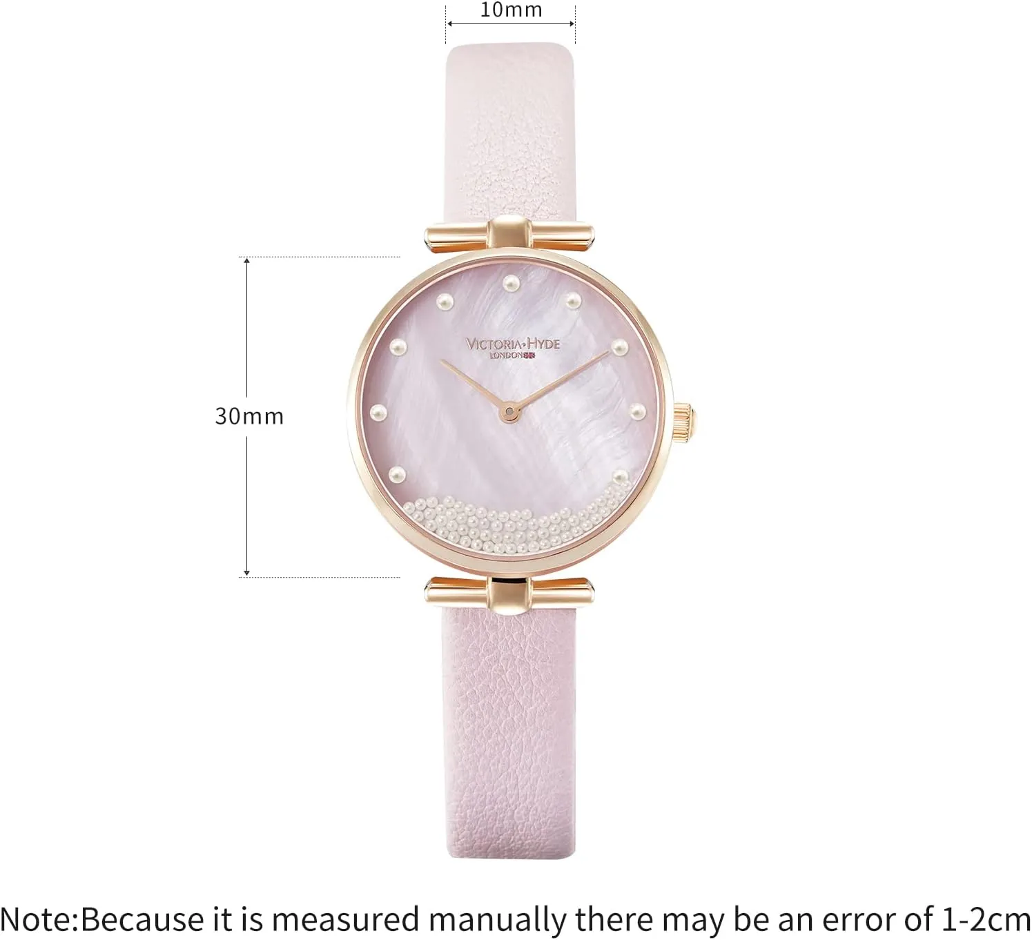 VICTORIA HYDE Women's Watch Sets Silver Ladies Watch with Mother of Pearl Dial Wrist Watch Bangle Set