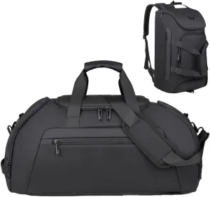 Waterproof Gym Bags for Men Women Lightweight Sports Workout Bag with Shoe Compartment Wet Pockets Carry on Garment Duffle Bags for Travel Weekender Overnight Bag Black