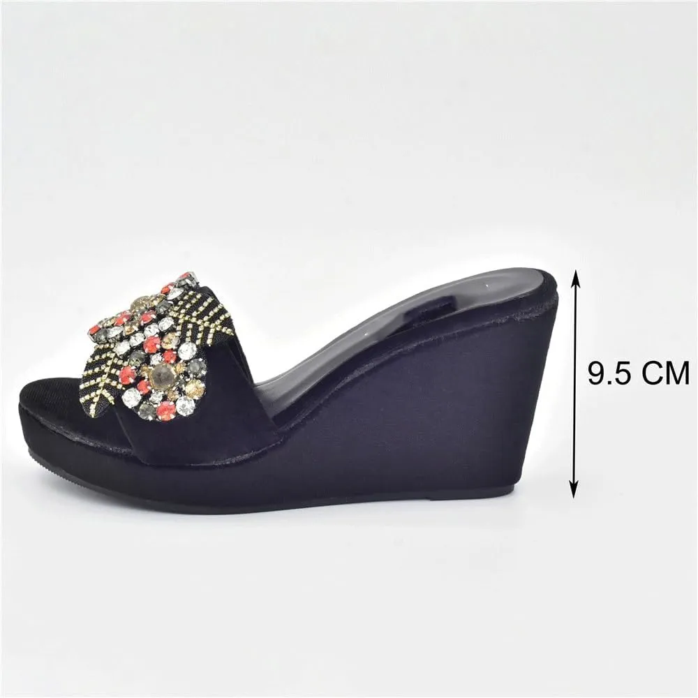 Wedge Heels 9.5cm Hand Bag Hand Bag Shoe Bag Set(E,37)