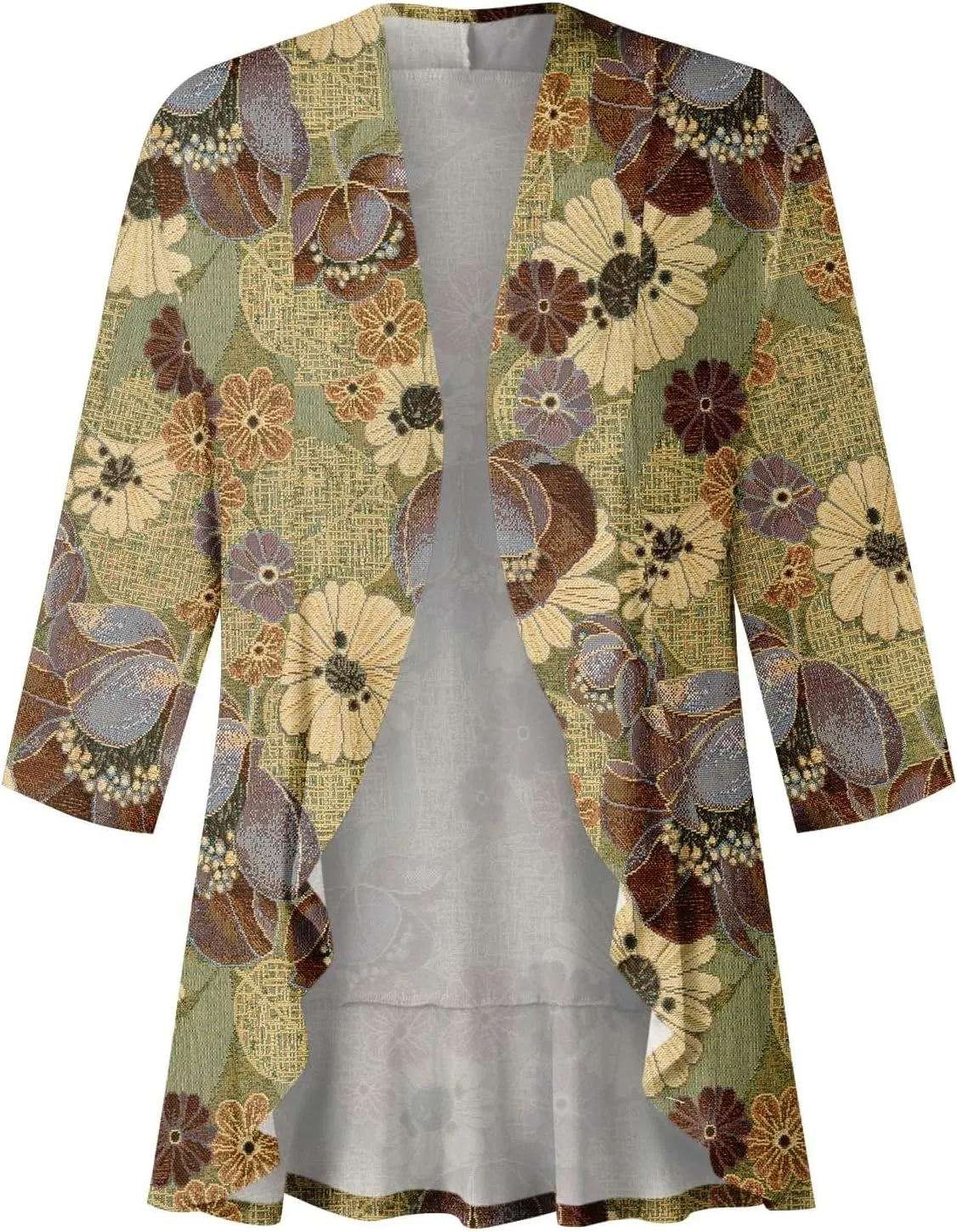 Western Aztec Cardigan for Women 3/4 Length Sleeve Lightweight Summer Cardigan Light Womens Jacket Women's Cardigans