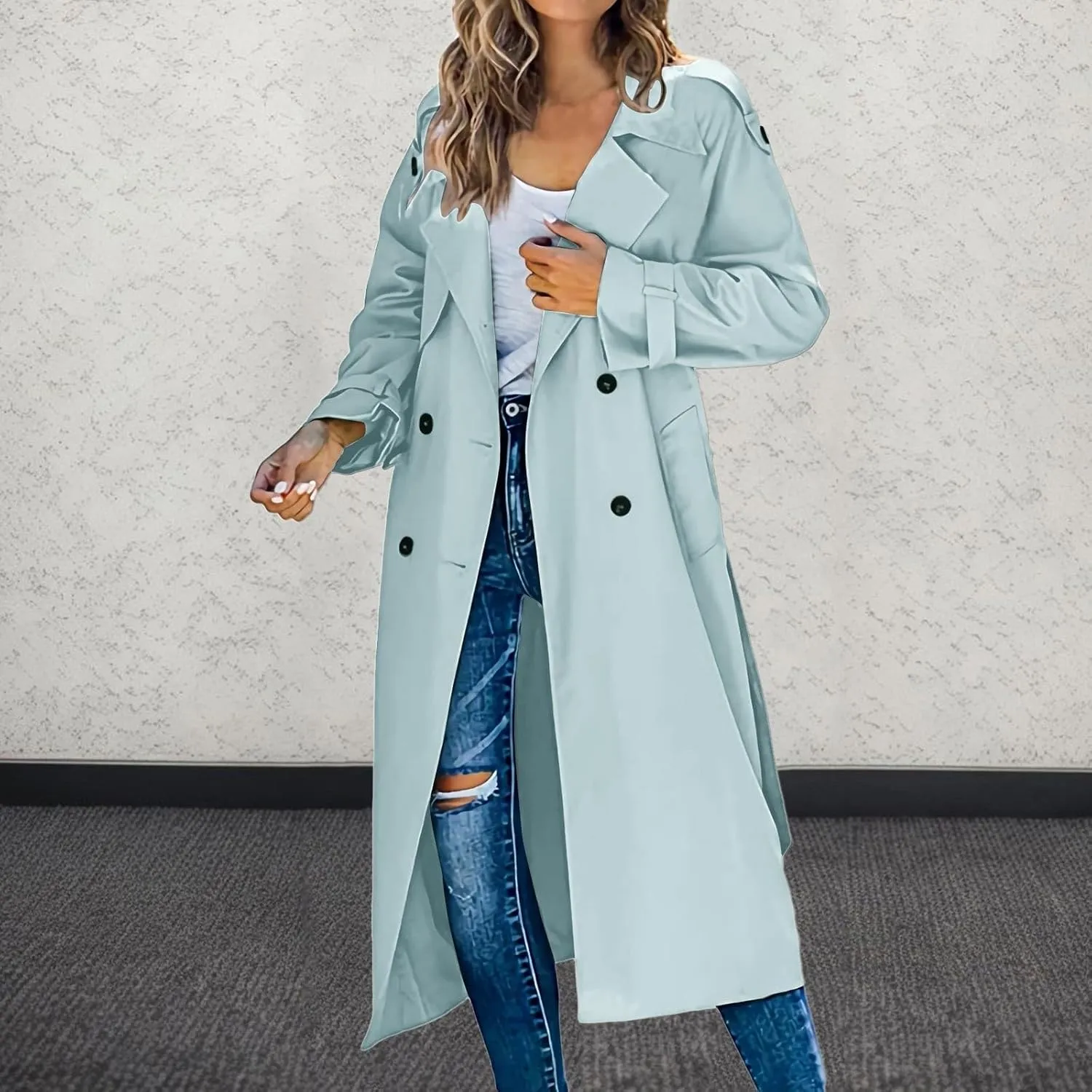 Winter Workout Jackets for Women Windbreaker Jacket Full Zip Up Plus Size Light Preppy Biker Coat Trench Coat Casual