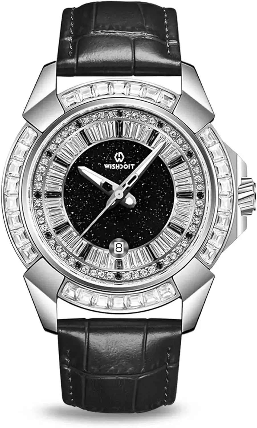 WISHDOIT Automatic Watches for Men, Men's Mechanical Watches for Men's Business Dress Luminous Waterproof Luxury Business Men's Watch Leather Strap