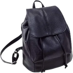 Women Leather Satchel Shoulder Backpack School Bags Travel bags Black
