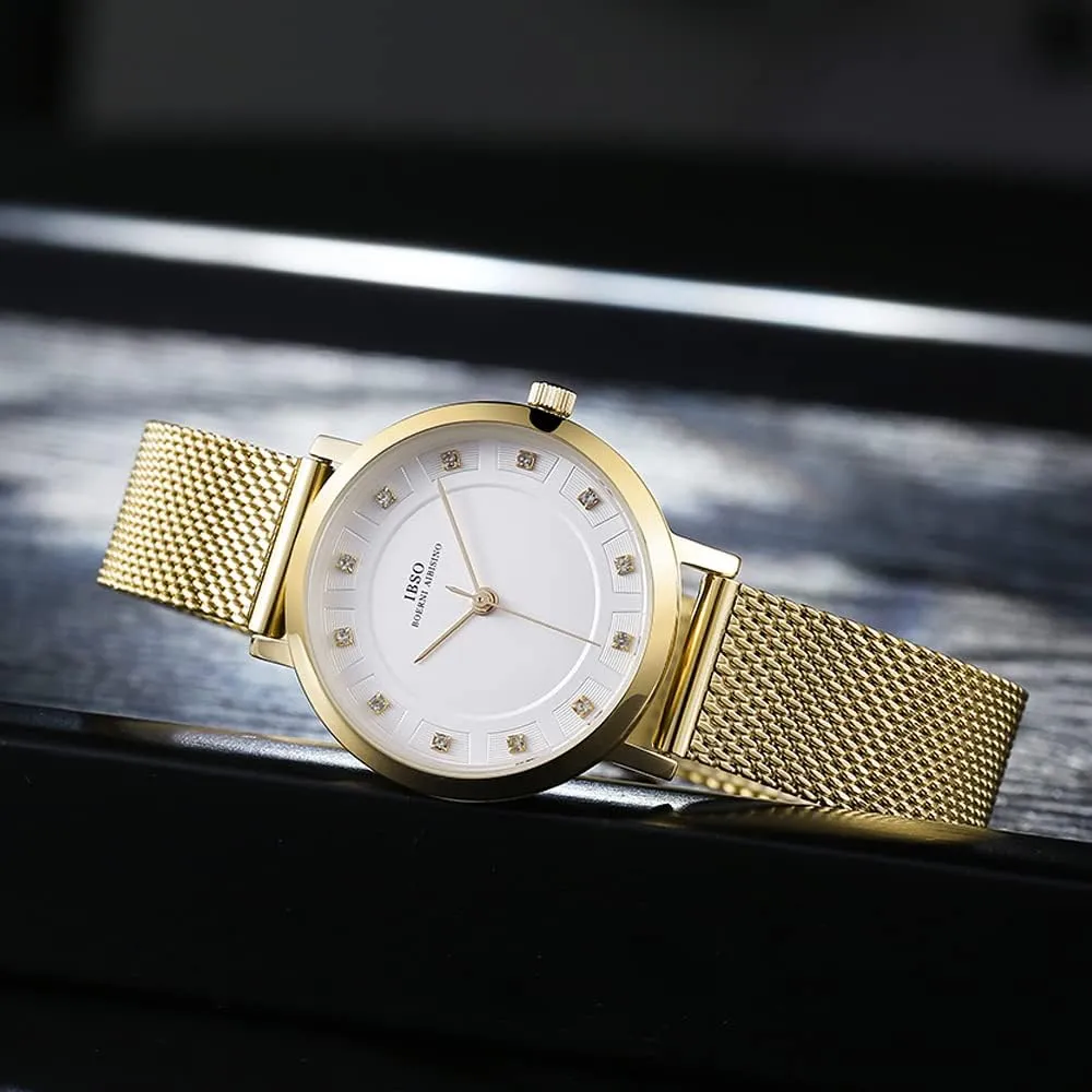 Women Stainless Steel Band Watches Ladies Quartz Wristwatches Waterproof Unique Design Mesh Bracelet Watch Relogio Feminino
