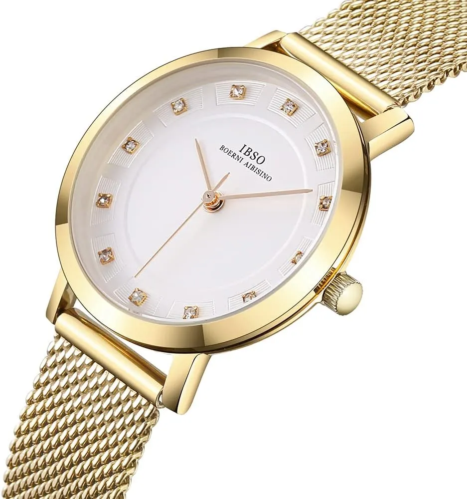 Women Stainless Steel Band Watches Ladies Quartz Wristwatches Waterproof Unique Design Mesh Bracelet Watch Relogio Feminino