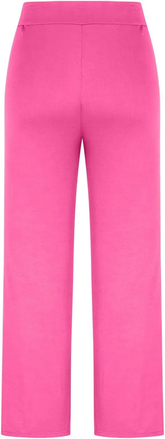 Women Yoga Pants Slim High Cut Rayon Trousers Slit Drawstring Sport Gym Pants Plain Oversized Fall Summer 2025