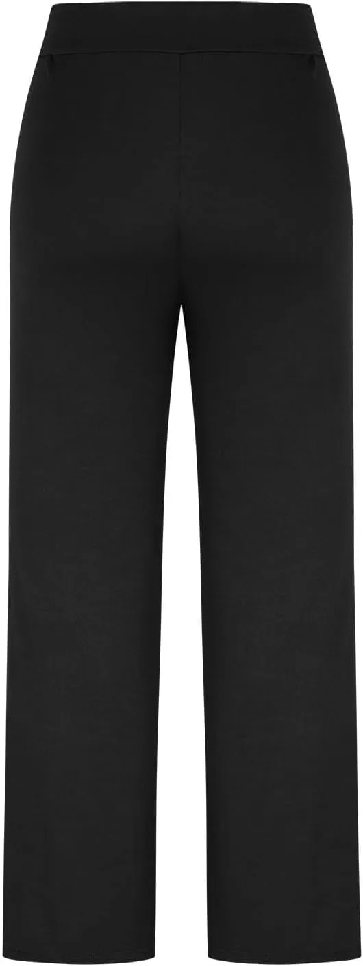 Women Yoga Pants Slim High Cut Rayon Trousers Slit Drawstring Sport Gym Pants Plain Oversized Fall Summer 2025