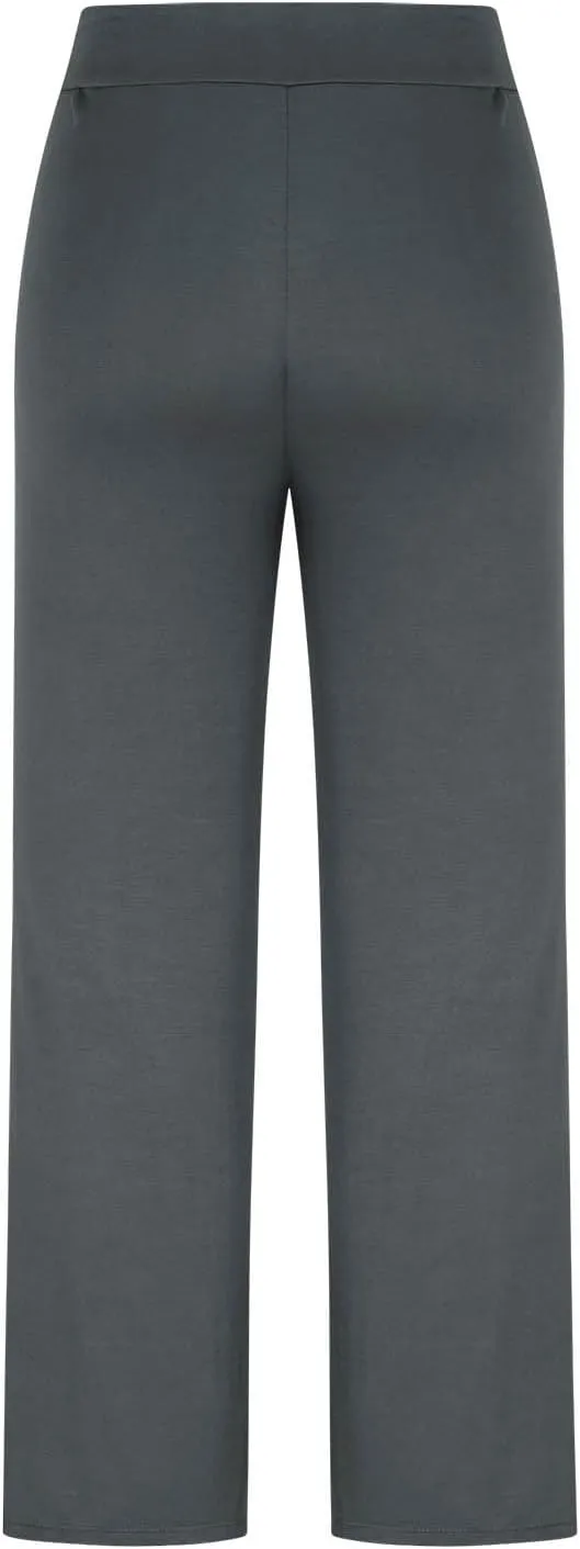 Women Yoga Pants Slim High Cut Rayon Trousers Slit Drawstring Sport Gym Pants Plain Oversized Fall Summer 2025