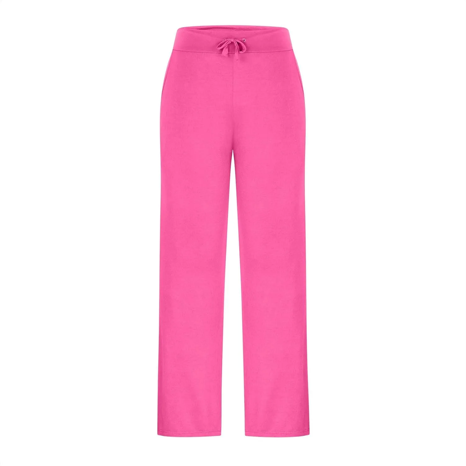 Women Yoga Pants Slim High Cut Rayon Trousers Slit Drawstring Sport Gym Pants Plain Oversized Fall Summer 2025