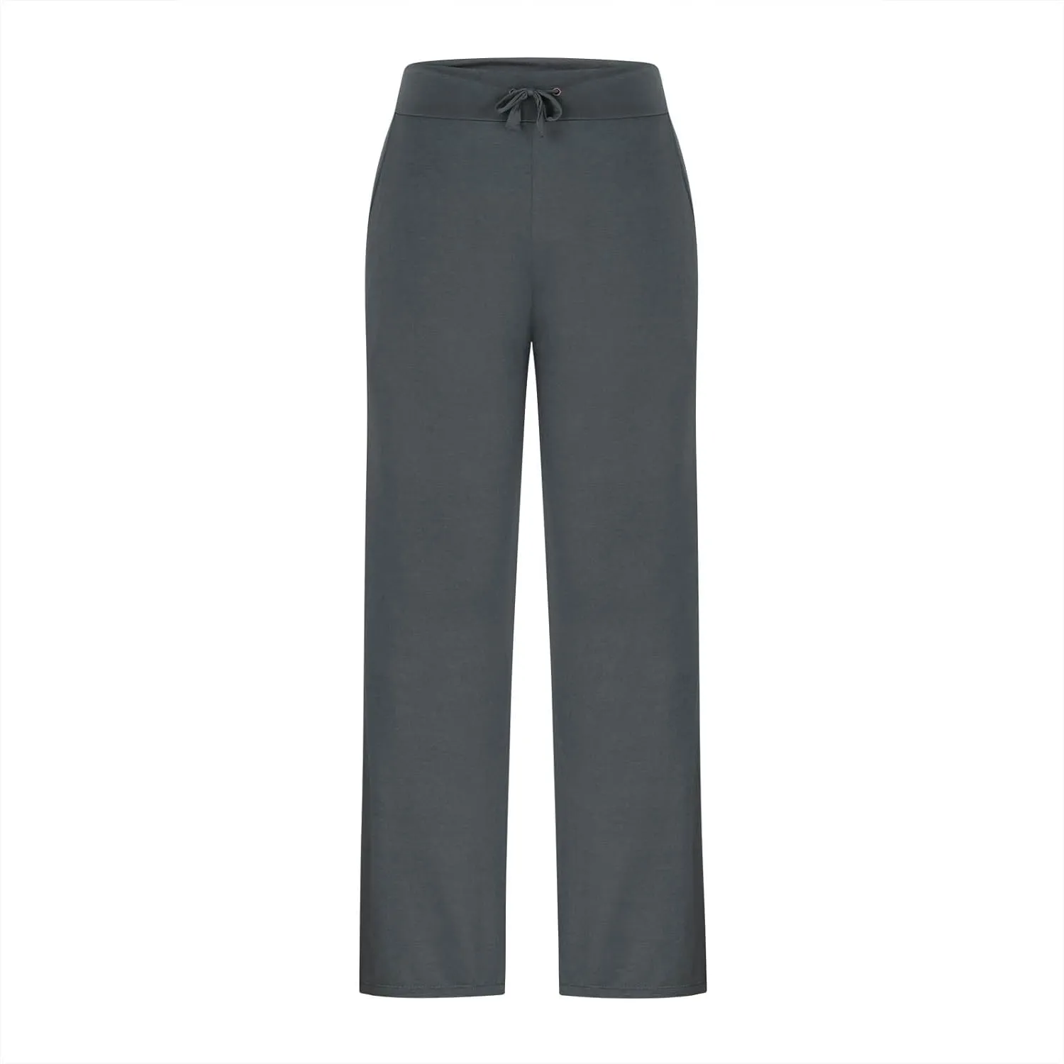Women Yoga Pants Slim High Cut Rayon Trousers Slit Drawstring Sport Gym Pants Plain Oversized Fall Summer 2025