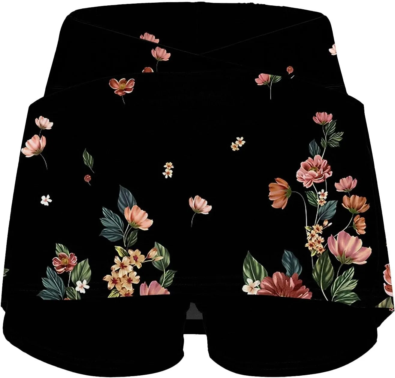 Womens Activewear Pleated Tennis Skirts Fade Pattern Printed Culottes Skinny Mid Waisted Workout Summer Soft Skirt